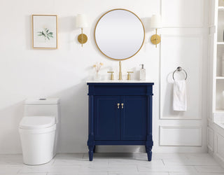 30 inch Single bathroom vanity in blue