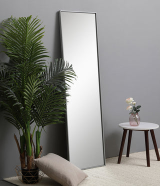 Metal frame rectangle mirror 18x 60 inch in Grey