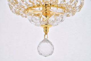 Tranquil 2 light Gold Flush Mount Clear Royal Cut Crystal