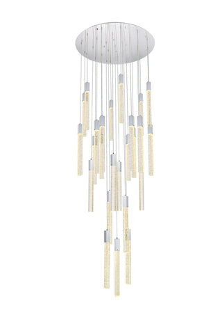 Weston 25 lights pendant in chrome