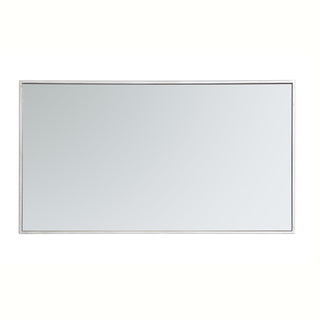 Metal frame rectangle mirror 20 inch in silver