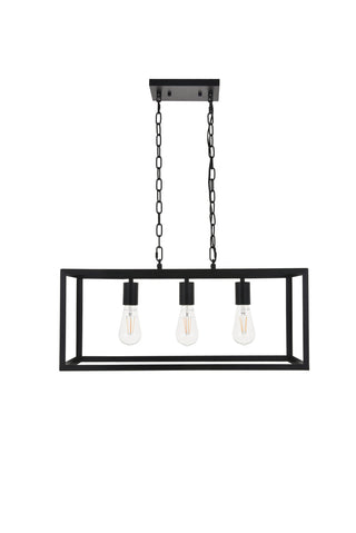 Resolute 3 light black Pendant