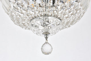 Tranquil 4 light Chrome Flush Mount Clear Royal Cut Crystal