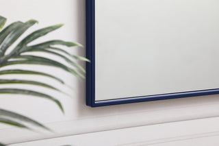 Metal frame rectangle mirror 20 inch x 36 inch in Blue