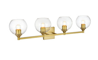 Foster 4 light Brass and Clear Bath Sconce