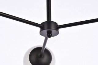 Briggs 32 inch pendant in black with white shade