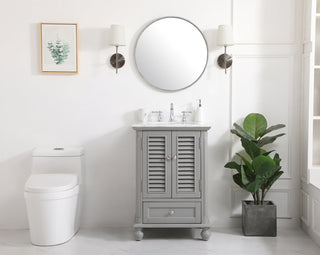 24 inch Single bathroom vanity in grey