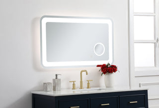 Lux 24in x 40in Hardwired LED mirror with magnifier and color changing temperature 3000K/4200K/6000K