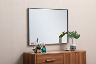 Metal frame rectangle mirror 24x 32 inch in Grey