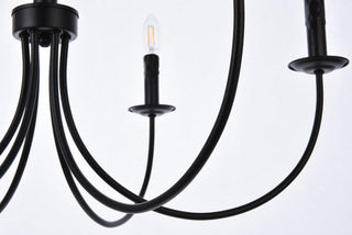 Brielle 6 lights pendant in black