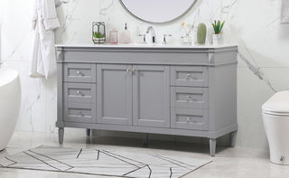 60 inch Single bathroom vanity in grey