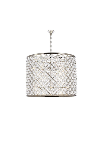 Madison 12 light polished nickel Chandelier Clear Royal Cut Crystal