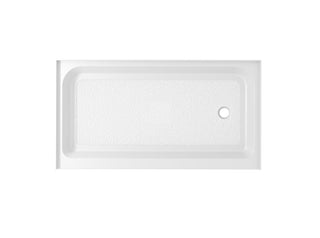 60x36 inch Single threshold shower tray right drain in glossy white