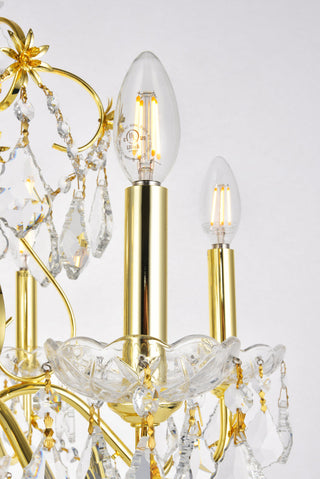 St. Francis 6 light Gold Chandelier Clear Royal Cut Crystal