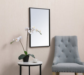 Metal frame rectangle mirror 18x28 inch in black