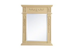 Wood frame mirror 22 inch x 28 inch in Light Antique Beige