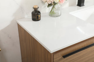 48 inch Single bathroom vanity in walnut brown