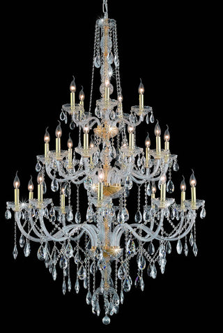 Verona 25 light Gold Chandelier Clear Royal Cut Crystal