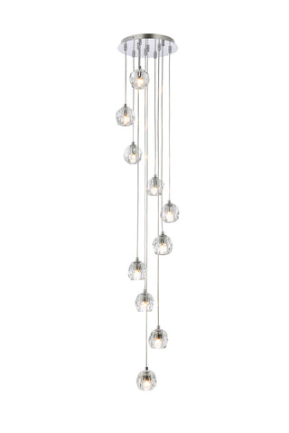 Eren 10 lights Chrome pendant