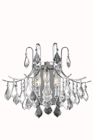 Amelia Collection Wall Sconce D16in H14in Lt:3 Chrome finish