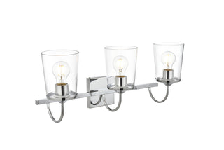 Avani 3 light Chrome and Clear Bath Sconce