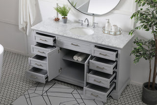 60 inch Single bathroom vanity in grey