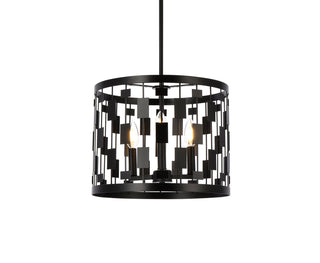 Levante 3 lights pendant in black