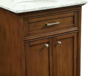 24 In. Single Bathroom Vanity Set In Teak