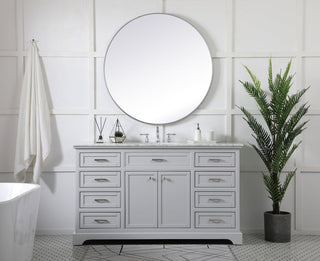 60 inch Single bathroom vanity in grey