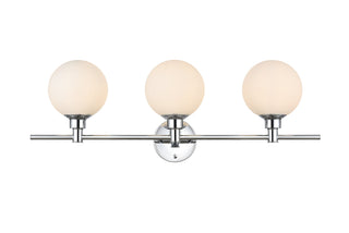 Cordelia 3 light Chrome and frosted white Bath Sconce