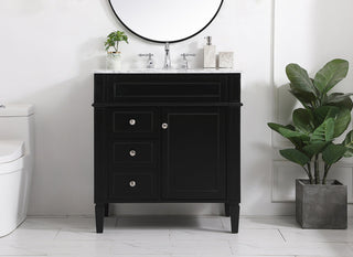 32 inch Single bathroom vanity in Black