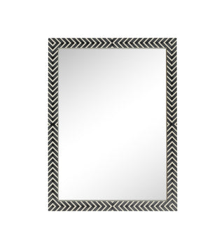 Rectangular mirror 48x36 inch in chevron