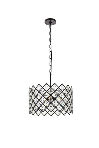 Lyla 16 inch pendant in black