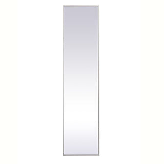 Metal frame rectangle mirror 14 inch in silver