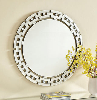 Sparkle 36 in. Contemporary Round Mirror in Clear