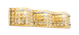 Ollie 3 light Brass and Clear Crystals wall sconce