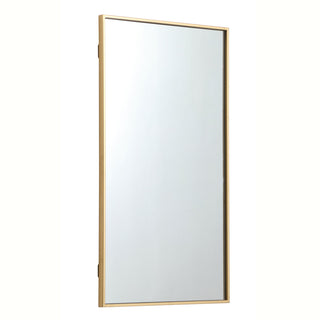 Metal frame rectangle mirror 20 inch in Brass