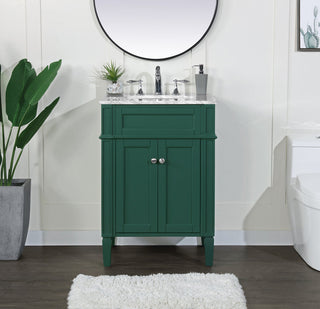 24 inch Single bathroom vanity in green