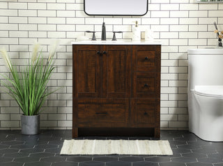 32 inch Single bathroom vanity in expresso