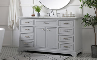 60 inch Single bathroom vanity in grey