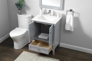 24 Inch SIngle Bathroom Vanity In Grey