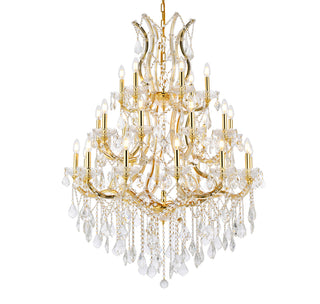 Maria Theresa 28 light Gold Chandelier Clear Royal Cut Crystal