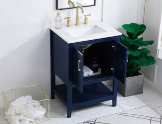 24 inch Single Bathroom Vanity in Blue