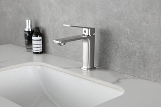 Lena Single Hole Single Handle Bathroom Faucet in Brushed Nickel