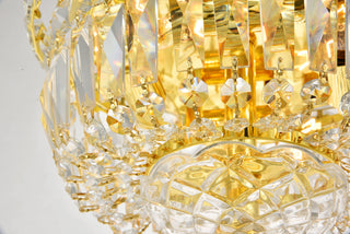 Tranquil 4 light Gold Flush Mount Clear Royal Cut Crystal