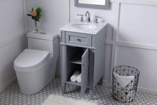 18 in. Single Bathroom Vanity set in grey