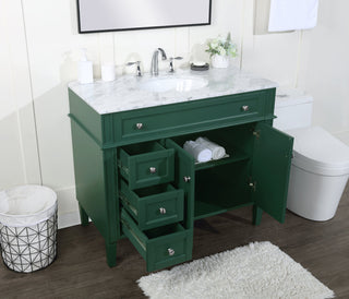 40 inch Single bathroom vanity in green