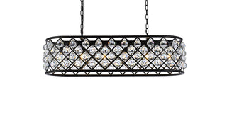 Madison 6 light Matte Black Chandelier Clear Royal Cut Crystal