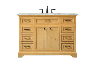 48 inch Single bathroom vanity in natural wood