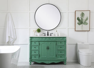 48 inch Single bathroom vanity in vintage mint